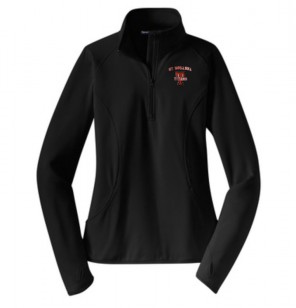 Ladies quarter zip black